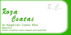 roza csatai business card